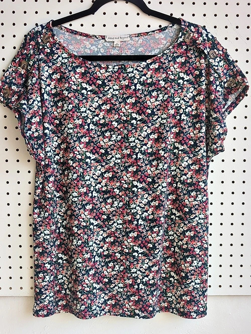 Above and Beyond Floral Short Sleeve Top